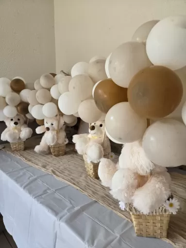 décoration centre de table montgolfière en ballons, Bassin d'Arcachon, Caprices de Candice