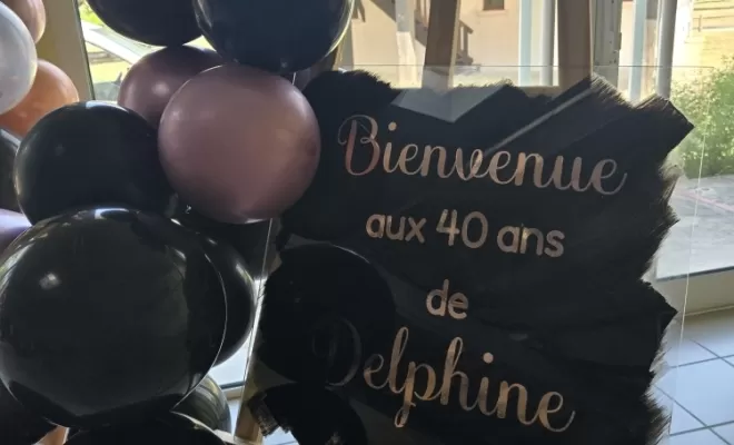 Création d'un panneau d'accueil pour 40 ans à Mimizan, Bassin d'Arcachon, Caprices de Candice